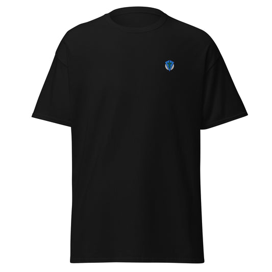 Black bunker bound fourteefore casual golf t-shirt with a colorful bold graphic design on the back of dessert sand dunes and a golf ball moon. Small FTF embroidered logo on left chest. Casual everyday golf streetwear by fourteefore